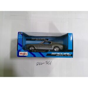 Maisto 1967 Ford Mustang GT 1:24 Diecast Model Grey Special Edition New